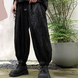 Big Pocket Shiny Vertical Striped Pants