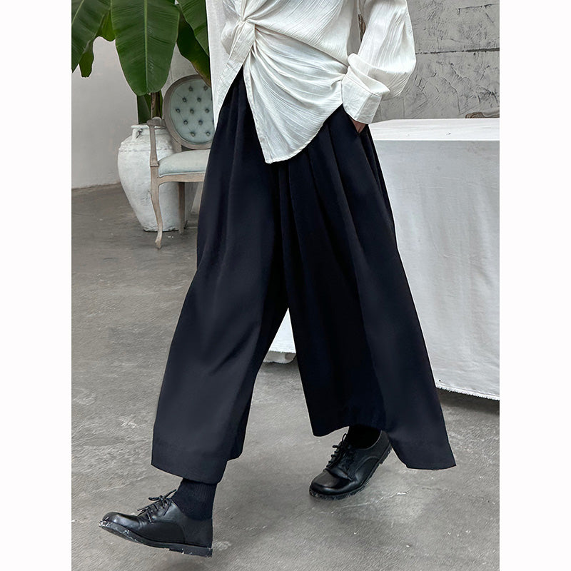 Retro Loose Black Trousers