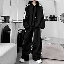 Load image into Gallery viewer, Geometric Print Hooded Long Sleeve Sweater Casual Sports Pants Two-Piece Set
