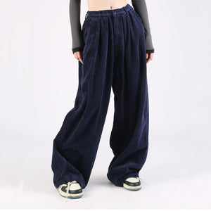 Japanese Retro Loose Wide-leg Corduroy Pants