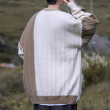 Load image into Gallery viewer, Patchwork Contrasting Color Pullover Sweater
