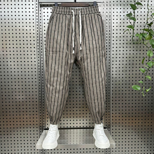 Vertical Striped Slim Casual Harem Pants