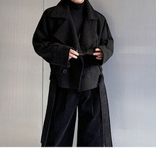 Load image into Gallery viewer, Thickened Short Stand Collar Woolen Coat
