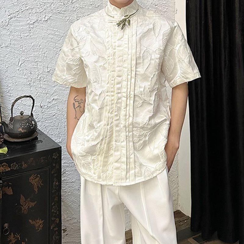 Summer Brocade Jacquard Shirt