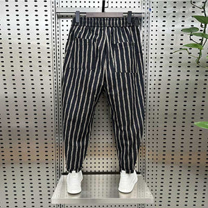 Vertical Striped Slim Casual Harem Pants