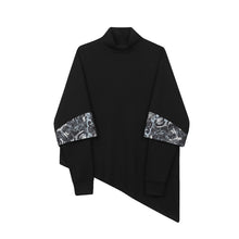 Load image into Gallery viewer, Half Turtleneck Pullover Asymmetrical Top
