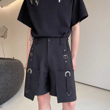 Load image into Gallery viewer, Multi-pocket Cropped Straight-leg Cargo Shorts
