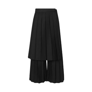 Detachable Samurai Wide Leg Pleated Culottes