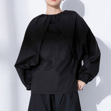 Load image into Gallery viewer, Raglan Loose Lantern Sleeve A-line Top Shirt
