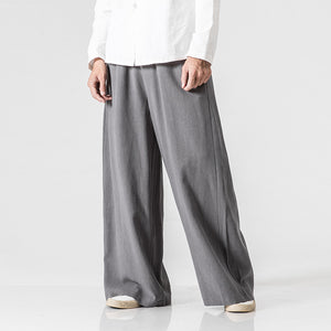 Linen Casual Loose Sports Wide-leg Pants