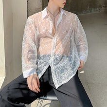 Load image into Gallery viewer, Casual See-through Jacquard Shirt
