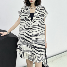 Load image into Gallery viewer, Zebra Print Sleeveless Casual Suit
