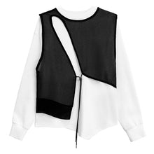 Load image into Gallery viewer, Round Neck Irregular Mesh Shirt
