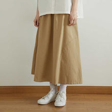 Load image into Gallery viewer, Solid Color Elastic Waist Skirt
