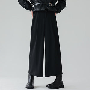 Draped High-rise Straight Trousers