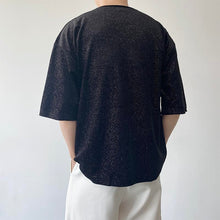 Load image into Gallery viewer, Shiny Crew Neck Short Sleeve T-shirt
