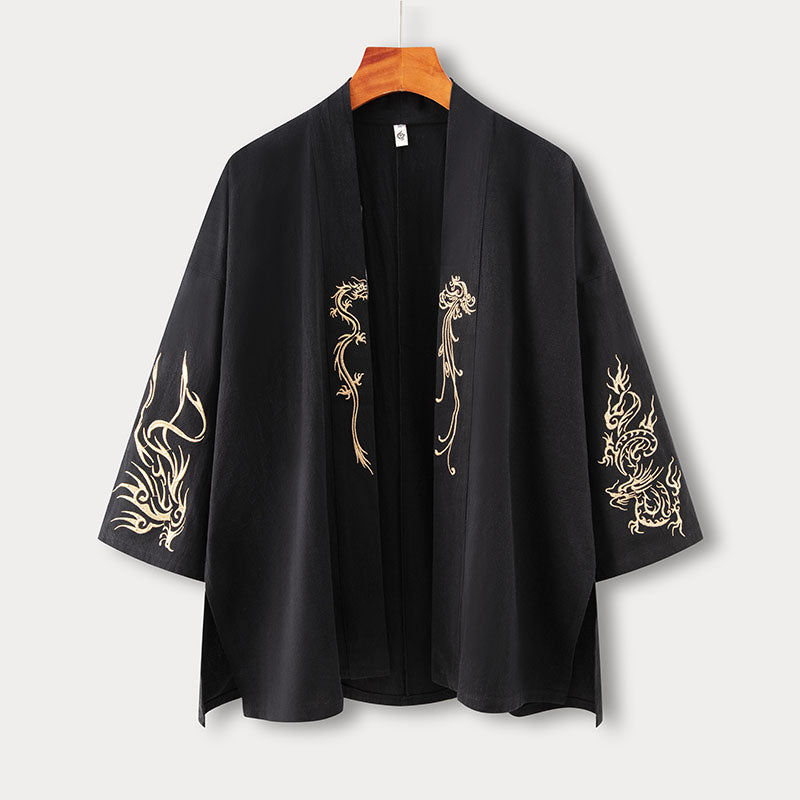 Dragon Embroidered Hanfu Cropped Cardigan