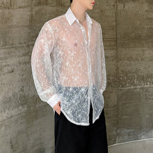 Load image into Gallery viewer, Casual See-through Jacquard Shirt
