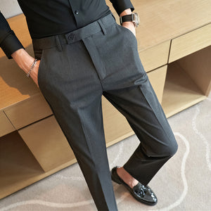 Invisible Elastic Waist Casual Trousers