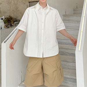 Short-sleeved Double-layer Cotton Shirt