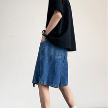 Load image into Gallery viewer, Retro Straight Denim Cargo Shorts
