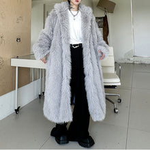 Load image into Gallery viewer, Winter Plush Warm Artificial Fur Mid-length Coat
