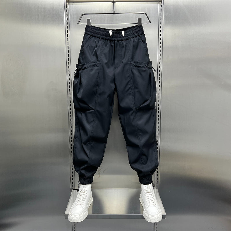 Loose-fitting Large Pocket Straight Sweatpants