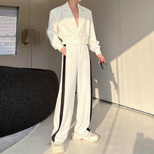 Load image into Gallery viewer, Casual Short Suit Jacket Wide Leg Pants Set
