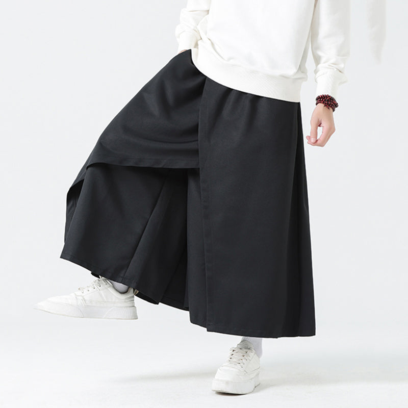 Irregular Straight-leg Casual Trousers