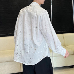 Shiny Chiffon Thin Long Sleeve Shirt