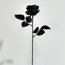 Load image into Gallery viewer, Gothic Black Fake Dried Rose Bouquet
