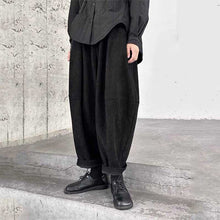 Load image into Gallery viewer, Thickened Corduroy Nine-point Wide-leg Pants
