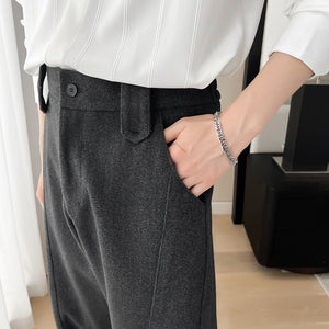 Straight Wide-leg Woolen Thickened Scimitar Pants