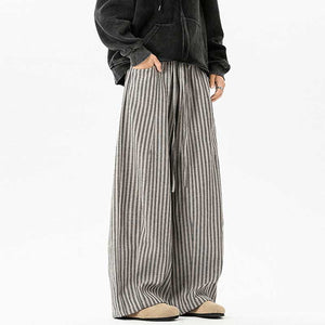 Vertical Striped Loose Straight Pants