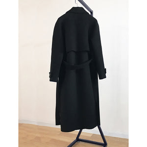 Black Woolen Loose Coat