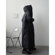 Load image into Gallery viewer, Hooded Cotton Loose Knee-length Cape Coat
