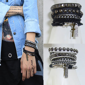 Punk Rivet Hip Hop Bracelet Chain