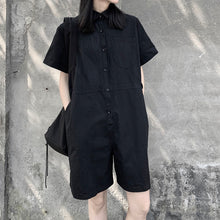 Load image into Gallery viewer, Summer Women&#39;s Black Jumpsuit Shorts
