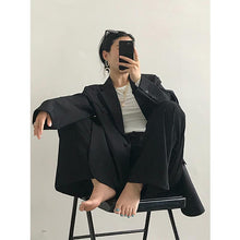 Load image into Gallery viewer, Black Casual Loose Lapel Blazer
