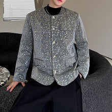 Load image into Gallery viewer, Sequined Padded Shoulder Single-breasted Jacket
