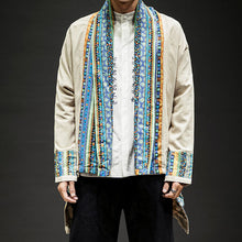 Load image into Gallery viewer, Ethnic Printed Cotton Linen Cardigan
