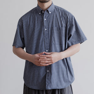 Summer Retro Plaid Short Sleeve Shirt