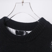 Load image into Gallery viewer, Dark Ripped Crew Neck Sweater
