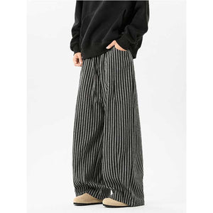 Vertical Striped Loose Straight Pants