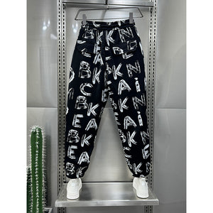 Letter Print Loose Harem Pants