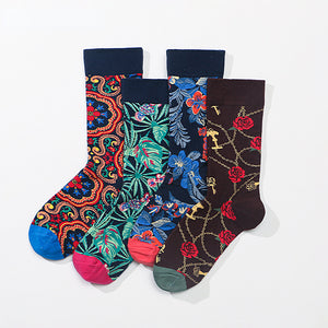 French Jacquard Oil Painting Socks