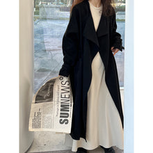 Load image into Gallery viewer, Mid-length Drawstring Trench Coat
