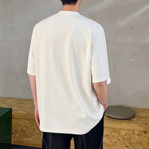 Round Neck Fake Two Piece Casual T-shirt