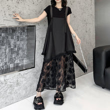 Load image into Gallery viewer, 3D Flower Lace Suspender Dress
