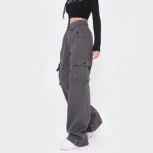 Load image into Gallery viewer, Waist Lapel Side Pockets Buttons Trousers
